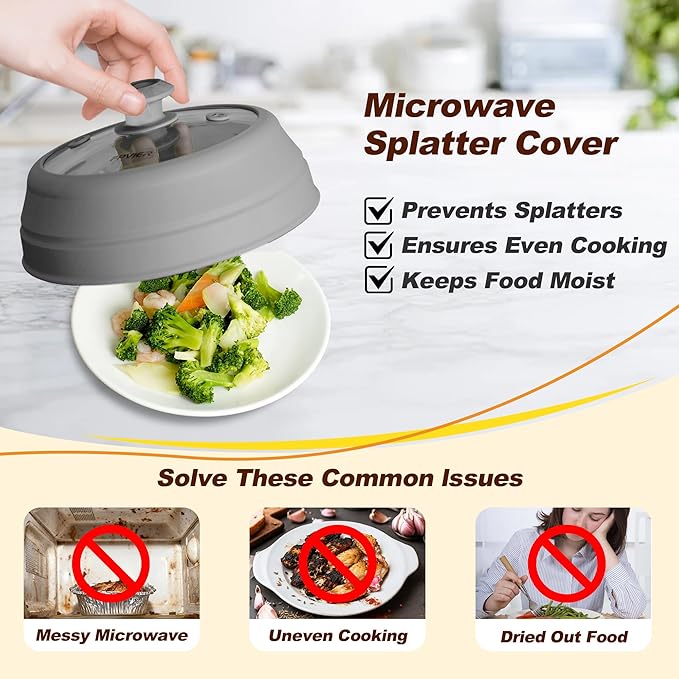 Microwave Splatter cover, Glass Microwave Cover - Image 3