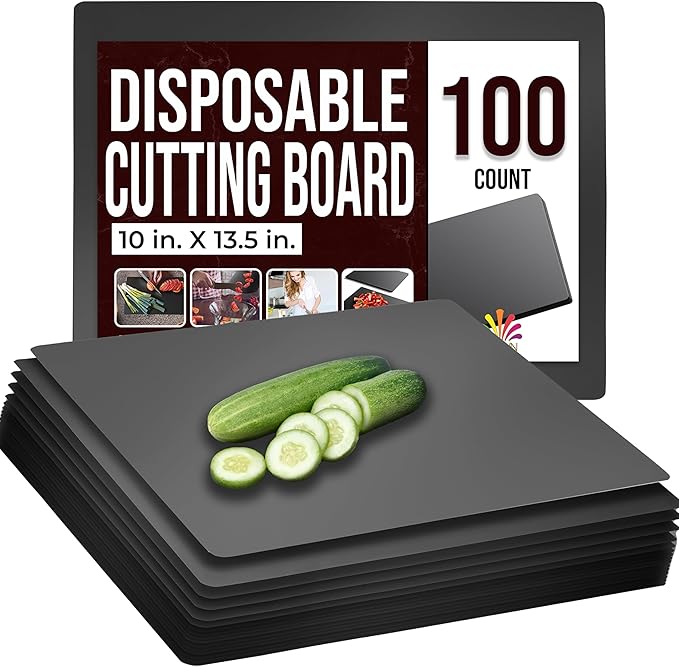 Disposable Cutting Boards for Kitchen 100 Count Black Cutting Board 10 Inch X