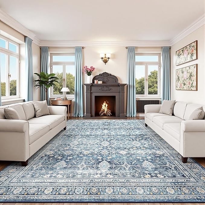 Lofus 9x12 Area Rug for Living Room, Soft Boho Carpets for Bedroom Dining Room by Lofus