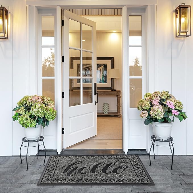 Yimobra Welcome Mats for Front Door 29.5x17, Heavy Duty Waterproof Outdoor Door - Image 5