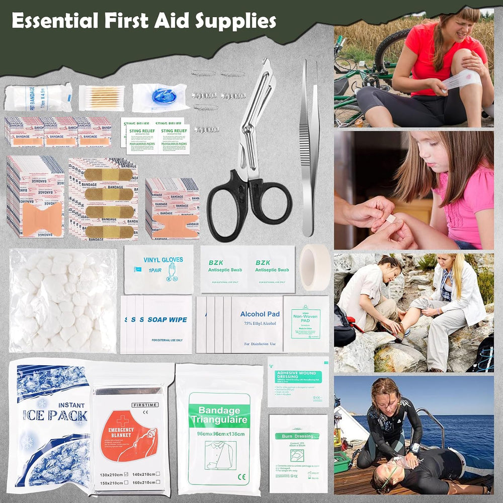 320 PCS Survival Kits First Aid Kit, Gifts for Men Fathers Day Him Dad, Survi...