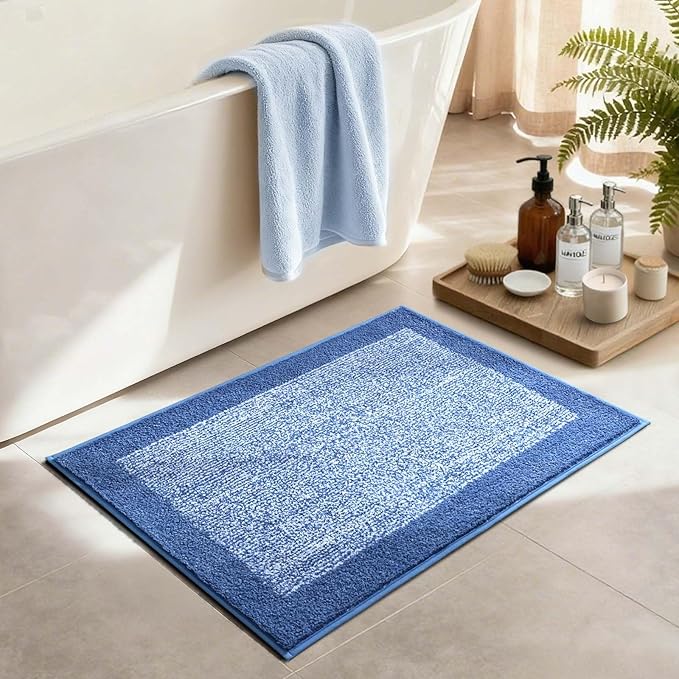 36x24 Large Bathroom Rugs Washable Non Slip, Soft Absorbent Quick Dry Mats - Image 2