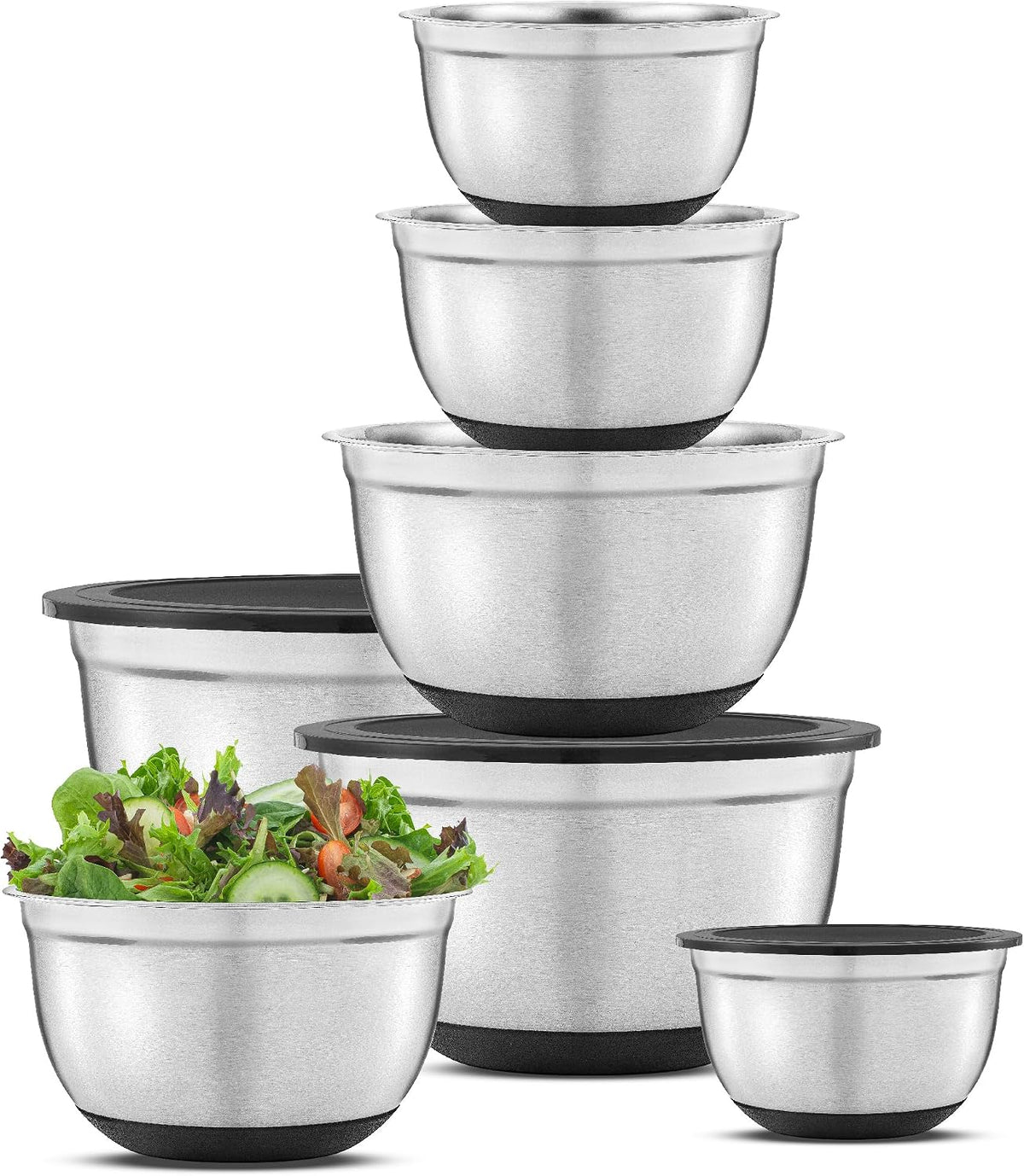 JoyJolt Stainless Steel Mixing Bowls (7 Piece)