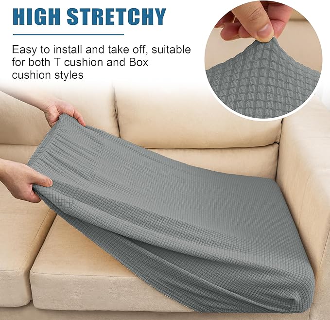 Water Repellent Sofa Cushion Slipcovers, Stretch Seat Cushion Covers Sofa Covers - Image 5