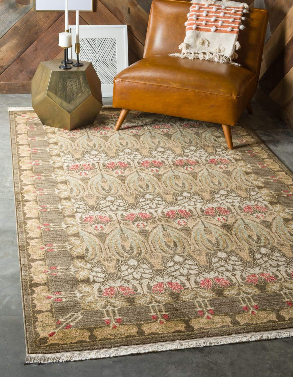 Unique Loom Edinburgh Collection Area Rug - Canmore (6' 1" x 9' ...