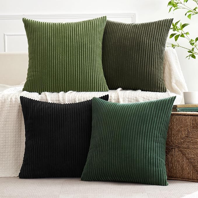 MIULEE Boho Farmhouse Throw Pillow Covers 18x18 Inch Set of 4 Mordern Neutral - Image 4