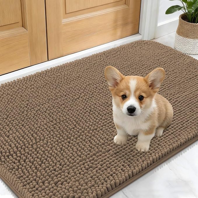 OLANLY Dog Door Mat for Muddy Paws 24x16, Absorbs Moisture and Dirt, Absorbent by OLANLY