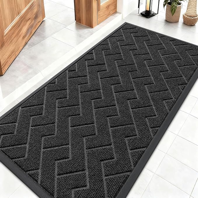 OLANLY Front Door Mat Indoor Outdoor Entrance, Waterproof All-Season, by OLANLY