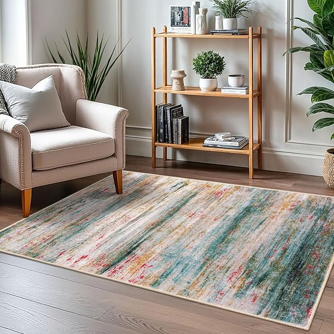 KOZYFLY Area Rug 3x5 Modern Ombre Living Room Rug, Washable Rugs - Image 8
