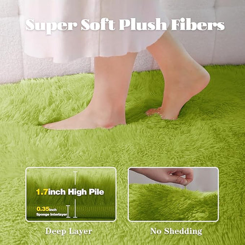 6x9 Area Rugs for Living Room: Fluffy Shag Soft Washable Rug Large Fuzzy Plush - Image 2