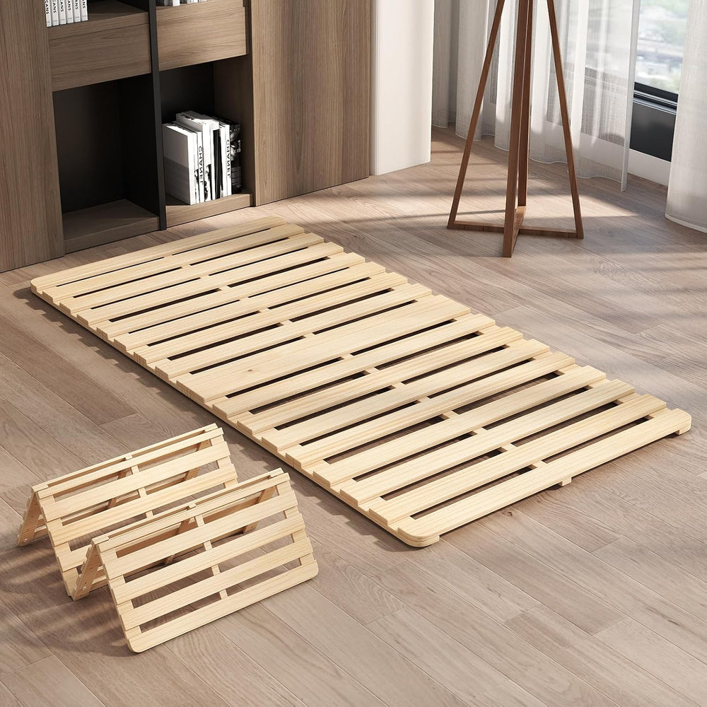 LILYPELLE Floor Bed Frame Twin, Foldable Tatami Bed Frame Futon Frame