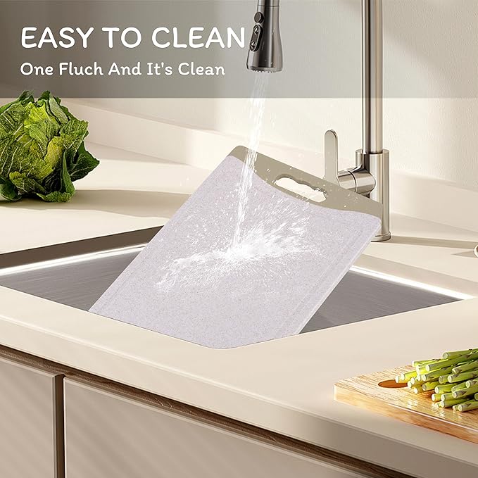 Cutting Board for Kitchen, Wheat Straw Fiber Cutting Board, Dish Washer Safe