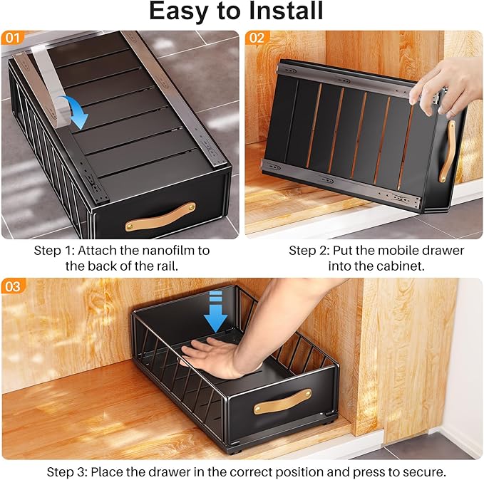 Pull out Cabinet Organizer, Heavy Duty Slide out Pantry Shelves Drawer Storage - Image 6