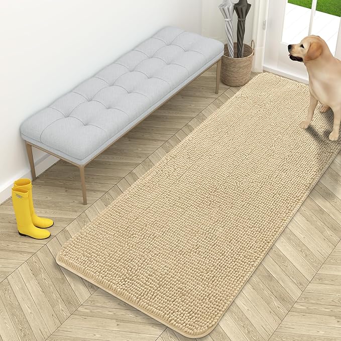 OLANLY Dog Door Mat for Muddy Paws 59x24, Absorbs Moisture and Dirt, Absorbent by OLANLY