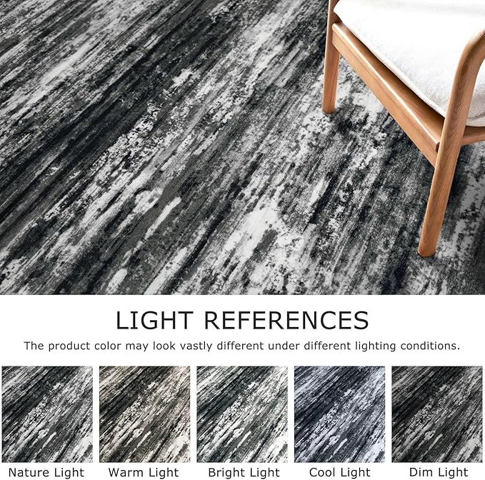 KOZYFLY Modern Abstract Washable Runner Rug 2.6x18 Hallway Runners Non-Slip - Image 4