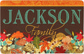 Let's Make Memories Personalized Doormat - Welcome Mat - Kitchen, Entrance Hall, Kids Room - Halloween Decor - Fall Foliage Design - 17x27 - with Optional Holder