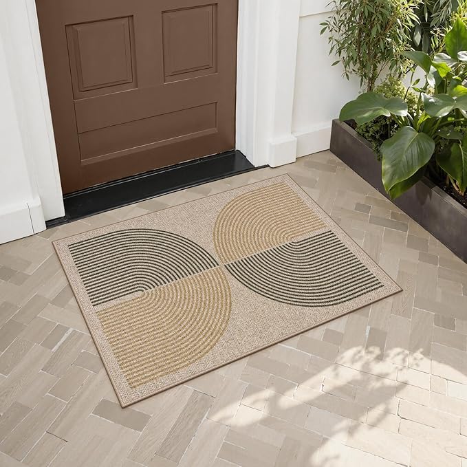 Lahome Enfys Rainbow Easy Jute Rug, 2x3 Entryway Rug Indoor Outdoor Front Door - Image 2