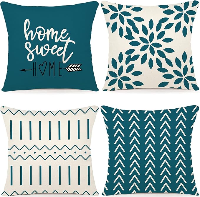 YCOLL Pillow Covers 20x20 Set of 4, Modern Sofa Throw Pillow Cover, Decorative by PillowCoversExpert