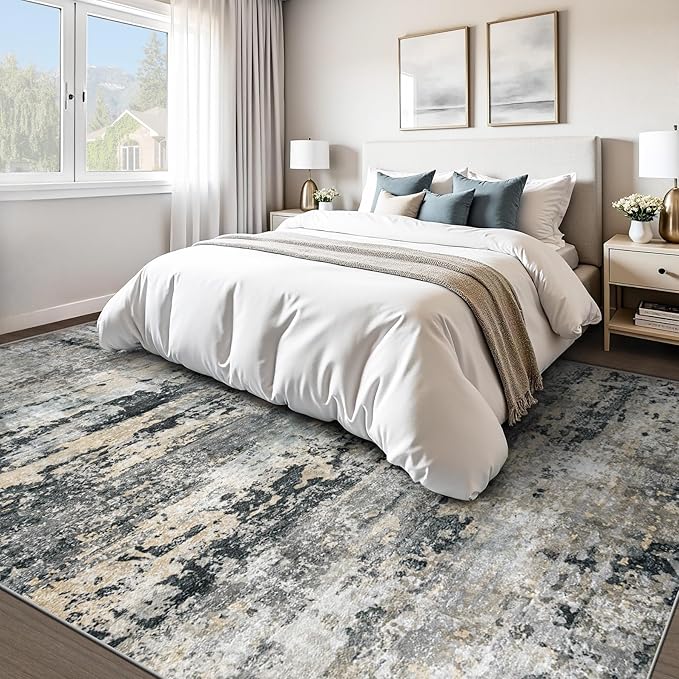 pmtsns Area Rugs 8x10 for Living Room: Washable Rug Modern Abstract Neutral - Image 6