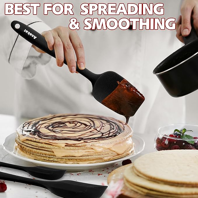 Anaeat Heat Resistant Silicone Spatula Set of 8 - Image 2