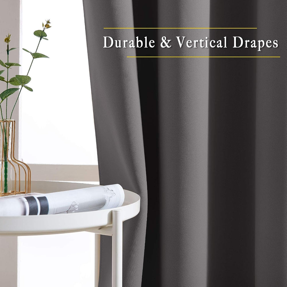 NICETOWN Blackout Living Room Curtains Extra Wide, Triple Weave Grommet Top T...