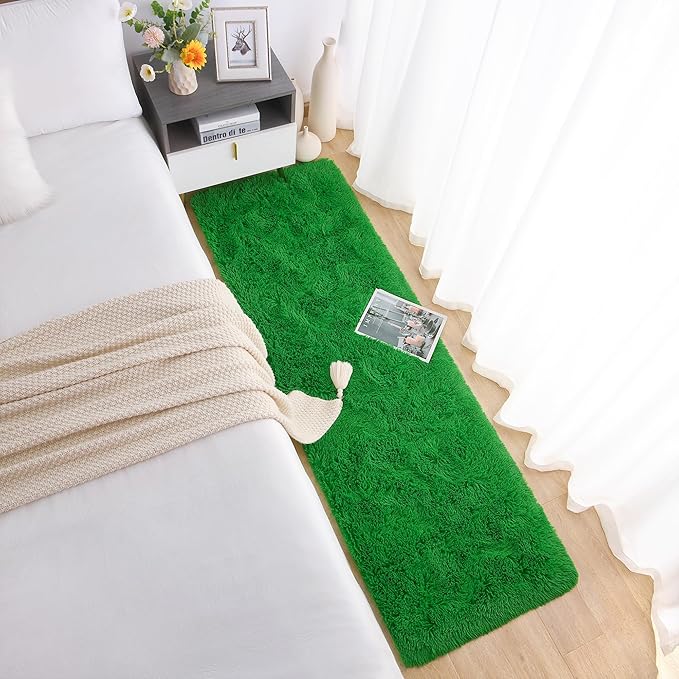 Chicrug Soft Runner Rug for Bedroom Living Room Plush Fluffy Rug 2x6 Feet - Image 4