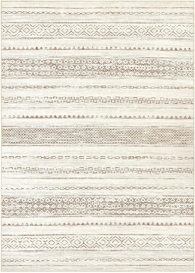Nakagishi Area Rug Living Room Rugs: 4X6 Machine Washable Boho Large Neutral - Image 7