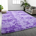 Deerhoo Large Shag Area Rugs 5 x 8, Tie-Dyed Plush Fuzzy Rugs by Deerhoo