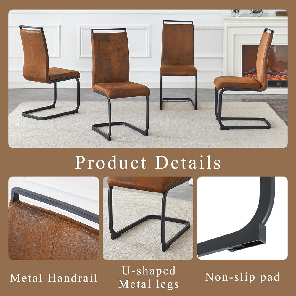 Baysitone Modern Dining Chairs Set of 6, Side Dining Room Chairs, High Back K...