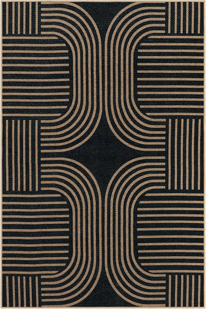 Lahome Enfys Modern Geometric Easy Jute Rug, 6x9 Area Rugs - Image 7