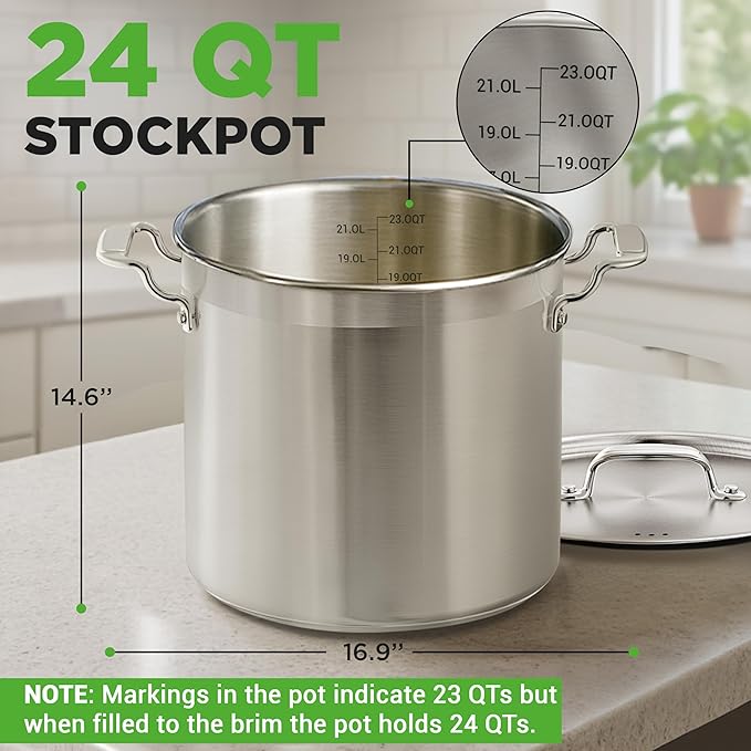 NutriChef Stainless Steel Stock Pot