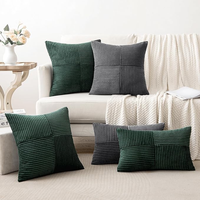 MIULEE Army Green Decorative Throw Pillow Covers 16x16 Inch - Image 9
