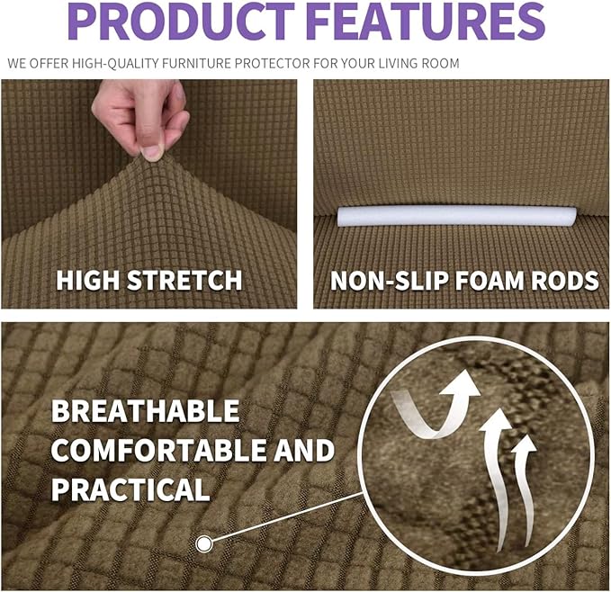 ZNSAYOTX Stretch Oversized Couch Cover Universal Sofa Covers - Image 4