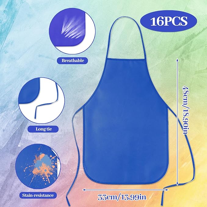 KUUQA 16/24/30/36/40Pcs Kids Apron Painting Aprons - Image 2