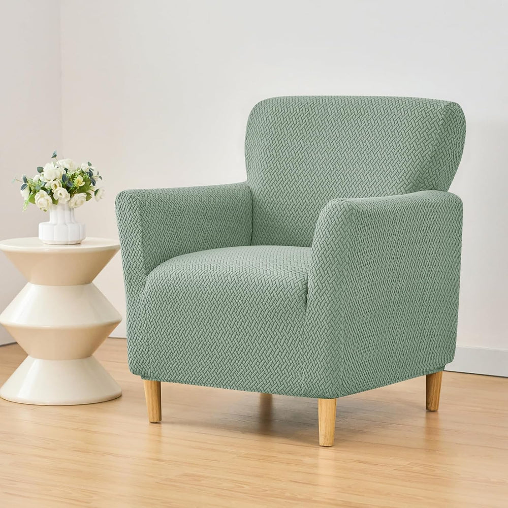 HAOYONG Banquet Armchair Slipcover Stretch Jacquard Chair Covers 1-Piece Armc...