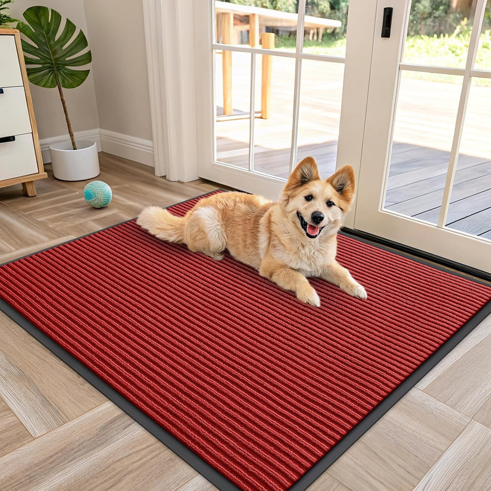 OLANLY Front Door Mat Indoor Outdoor Entrance, Waterproof Heavy Duty Doormat