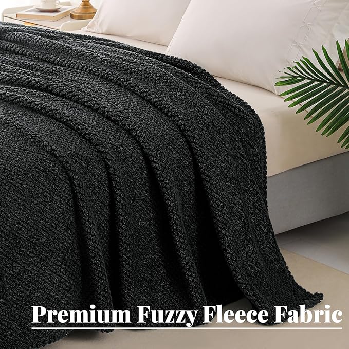 Whale Flotilla Queen Size Fuzzy Fleece Blanket - Image 5