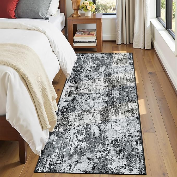 Washable Area Rugs 2'x6' Non-Slip Modern Abstract Soft - Image 4
