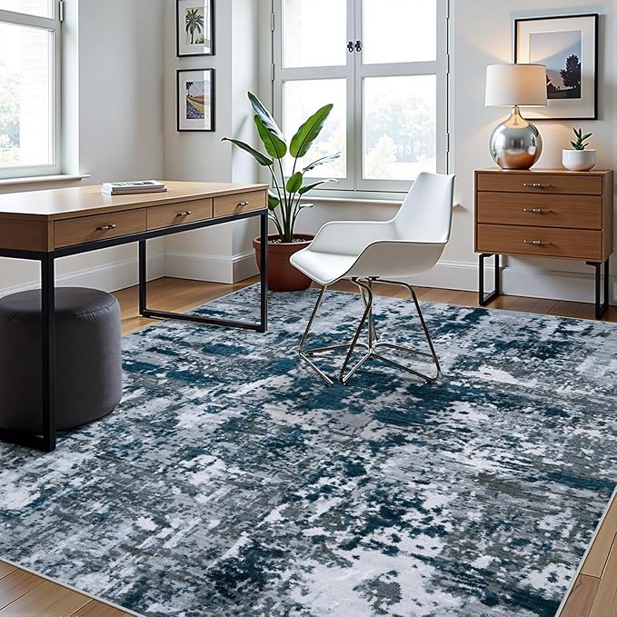 6x9 Area Rugs for Living Room Rug Washable: Abstract Rug for Dining Room - Image 3