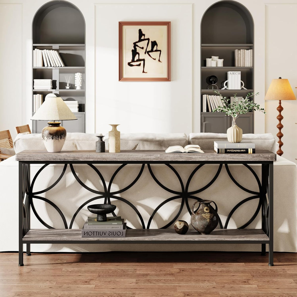little tree sofa table, 70.9 inch industrial behind, view 9