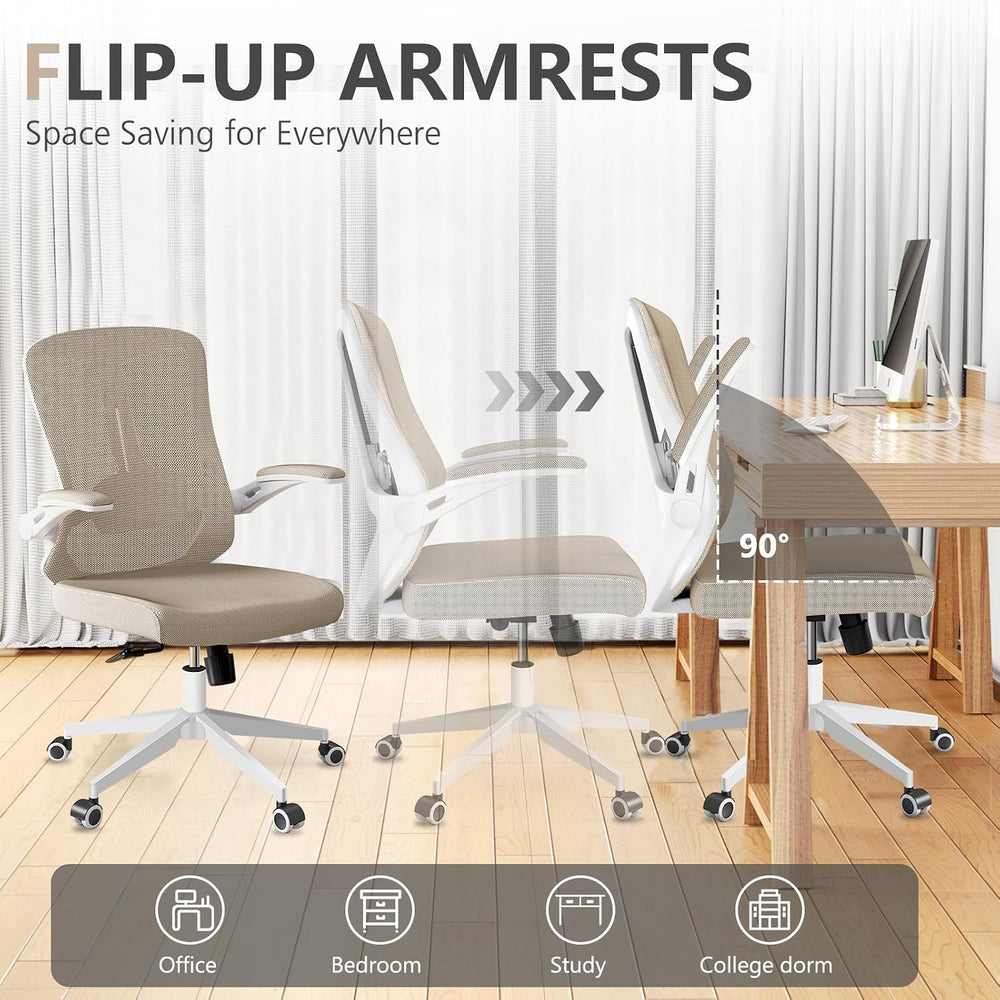 Ergonomic Office Chair with Lumbar Support, High Back Mesh Desk Chair with Fl...
