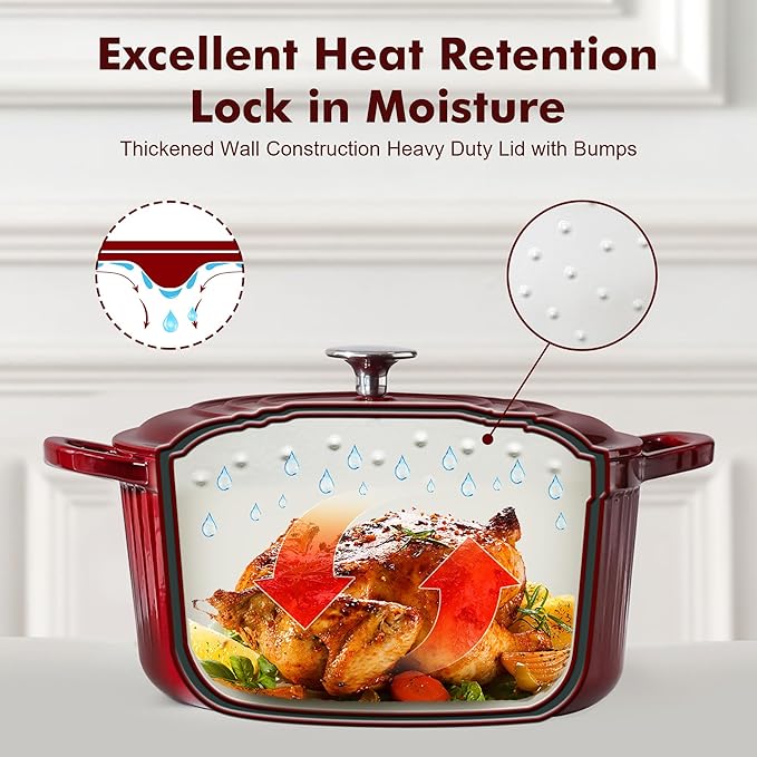 SENSARTE Enameled Cast Iron Dutch Oven Pot - Image 3