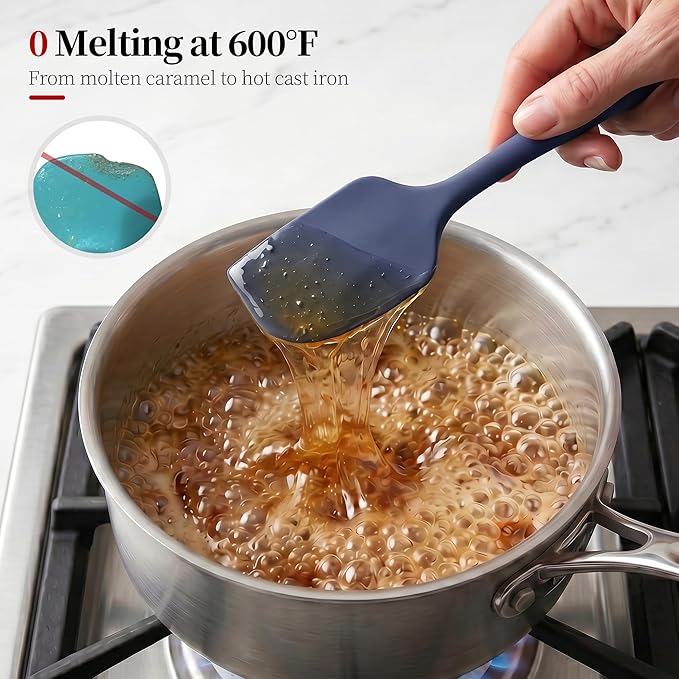 600ºF Heat Resistant Spatula, 11.34 inch High Heat Food Safe Semless Kitchen - Image 3