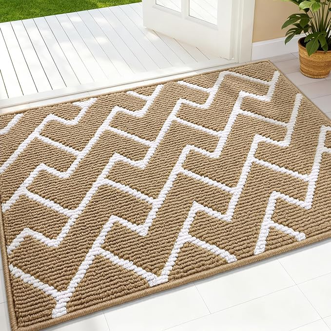 OLANLY Front Door Mat, Non-Slip Rubber Backing, Dirt Resistant and Absorbent by OLANLY