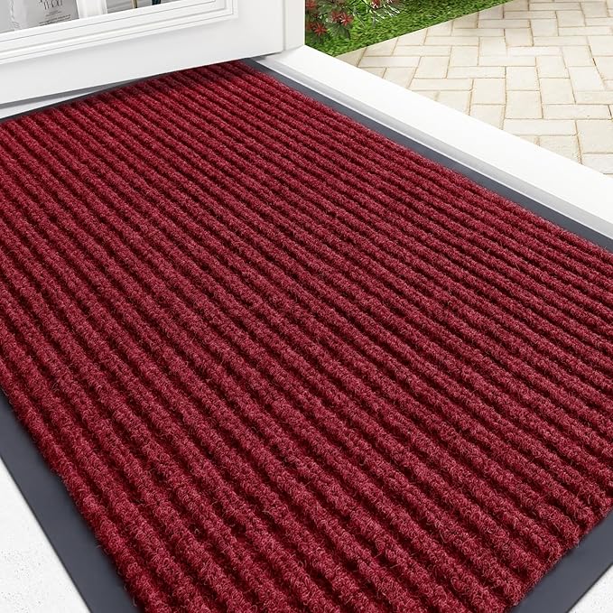 OLANLY Front Door Mat Indoor Outdoor Entrance, Waterproof Heavy Duty Doormat by OLANLY