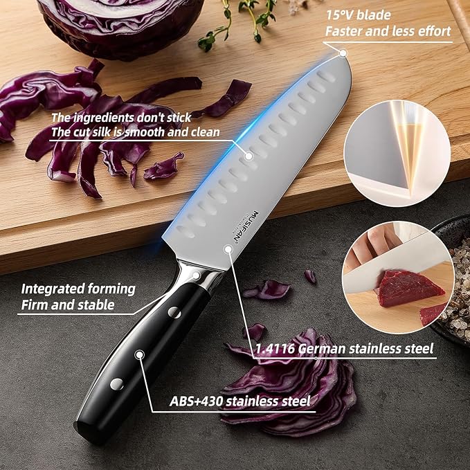 6-Piece Knife Block Sets，Stainless Steel Kitchen Knife Set