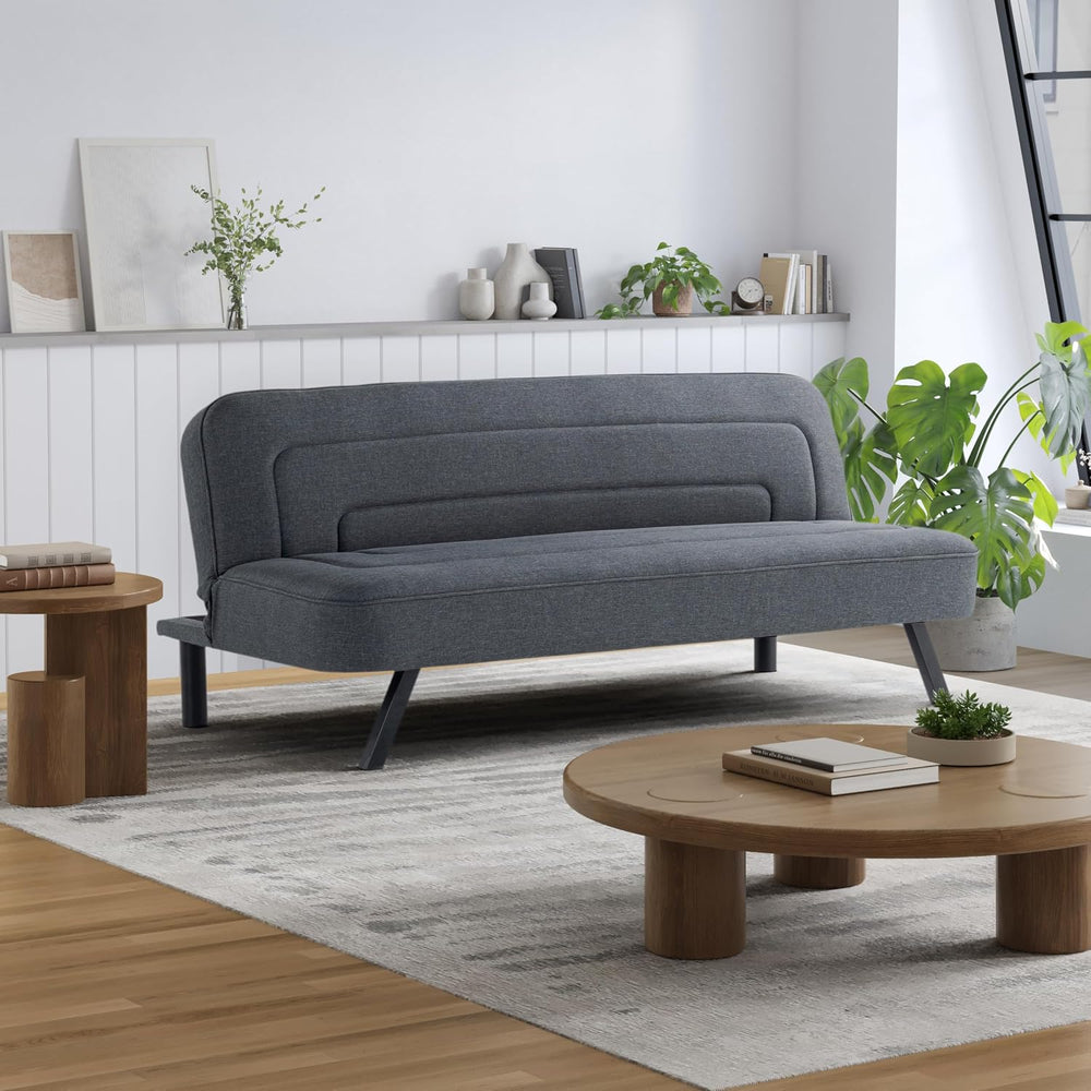 Serta Fairwood 66.1" Convertible Futon Sofa, Short Twin Size, Modern Boh...