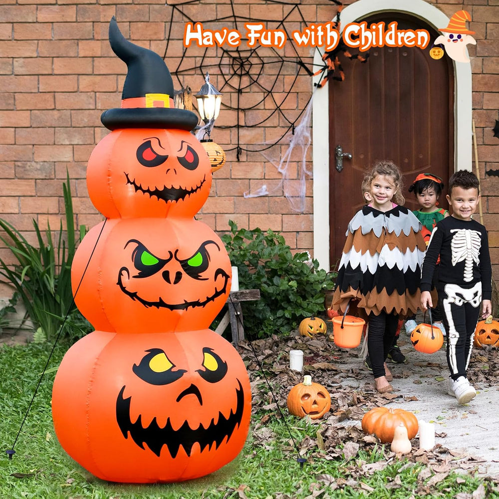 FunFanso 6 FT Halloween Inflatable Pumpkins Outdoor Yard Decorations, Blow up...