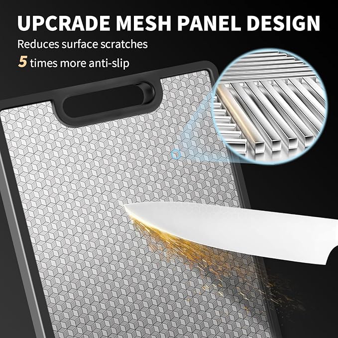 Double Sided Cutting Board, Food Grade, Scratch Resistant Mesh, Large Size - Image 7