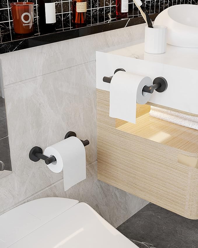 RARXTR Matte Black 2 Pack Toilet Paper Holder SUS304 Stainless Steel Double - Image 3